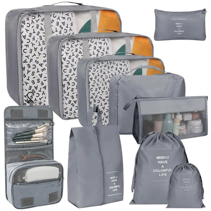 10 Pcs Set Packing Cubes for Travel