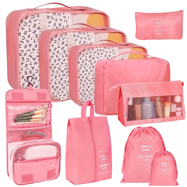 10 Pcs Set Packing Cubes for Travel