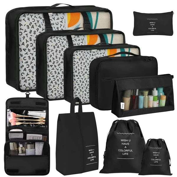 10 Pcs Set Packing Cubes for Travel