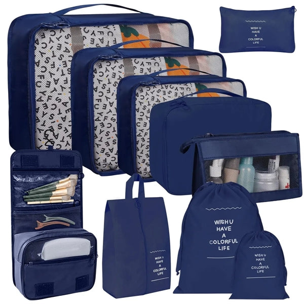 10 Pcs Set Packing Cubes for Travel