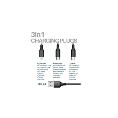 3 In 1 USB Fast Charging Cable