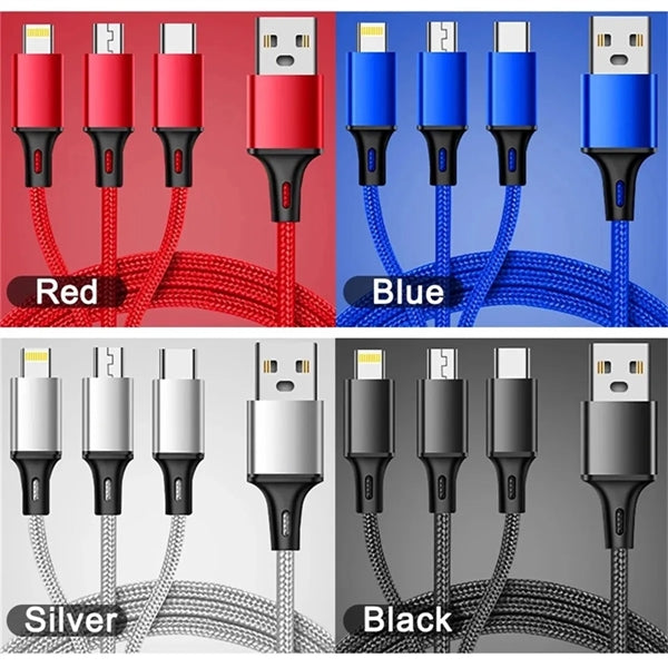3 In 1 USB Fast Charging Cable