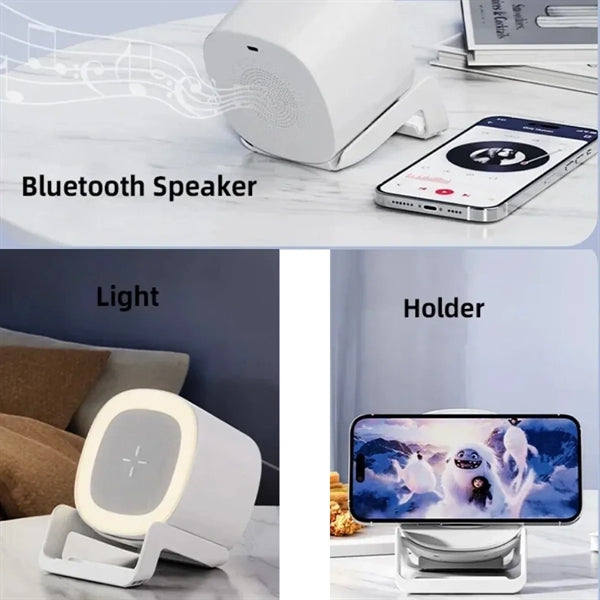 4-In-1 Wireless Charging Music Light Bluetooth Speaker