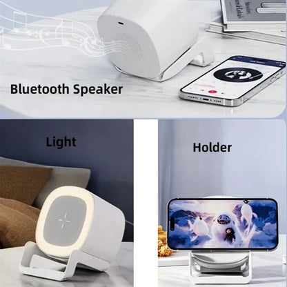 4-In-1 Wireless Charging Music Light Bluetooth Speaker