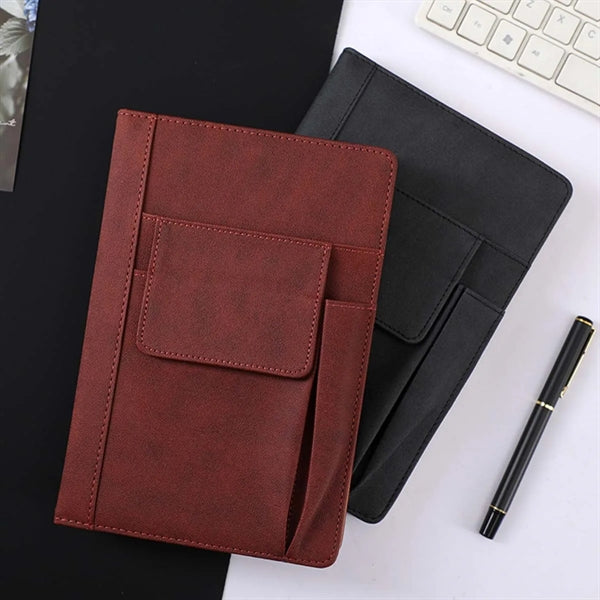 A5 Horizontal Line Hardcover Executive Notebooks w/ Pocket