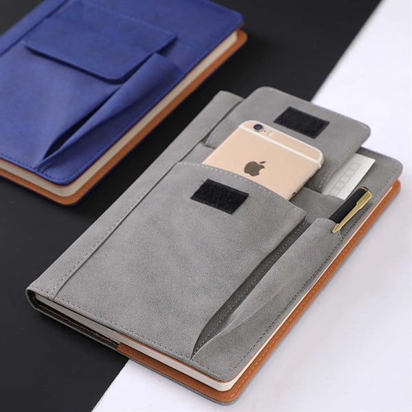 A5 Horizontal Line Hardcover Executive Notebooks w/ Pocket