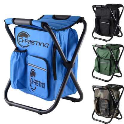 Folding Portable Camping Chair With Cooler Insulated Bag