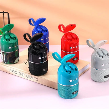 Portable Bluetooth Speaker With Wireless Sports Headphone