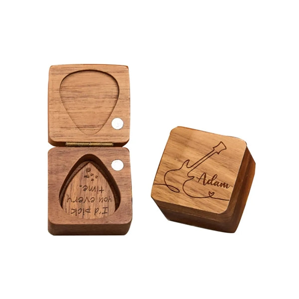 Wooden Guitar Pick Set