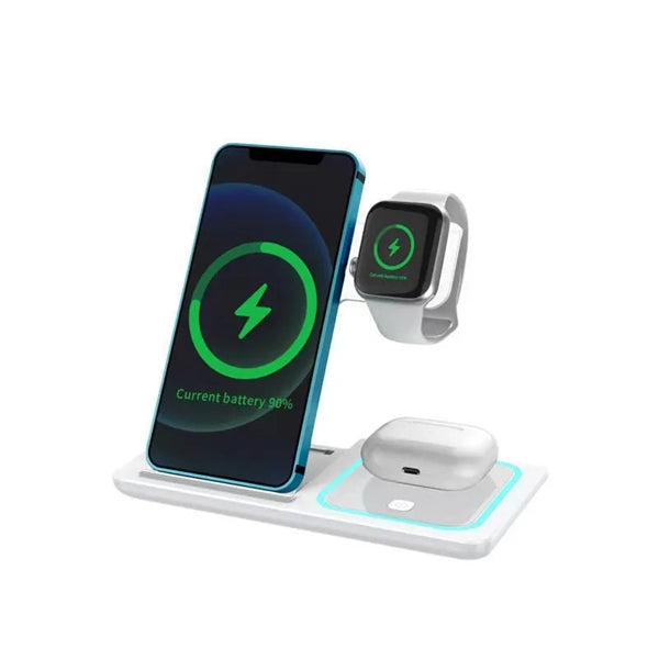 15W Wireless Charger 3 in 1 Fast Foldable Charging Station