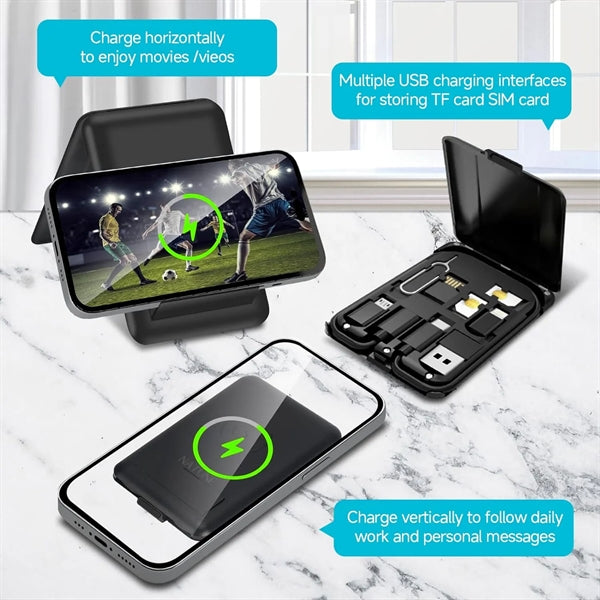 15W Wireless Charger Multi-Function Data Cable