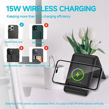15W Wireless Charger Multi-Function Data Cable