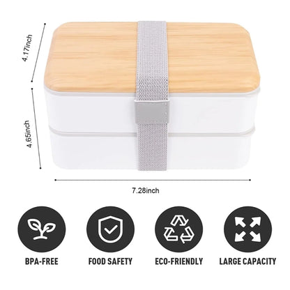 Leakproof Bento Box With Two Dividers