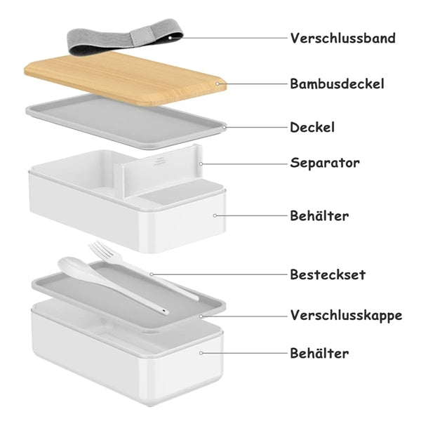 Leakproof Bento Box With Two Dividers