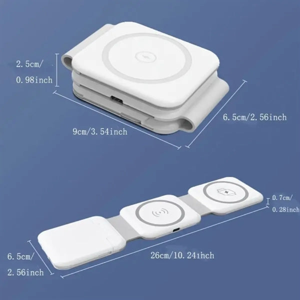 10 In 1 Foldable Magnetic Wireless Charge Data Cable Bag