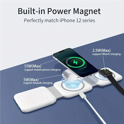 10 In 1 Foldable Magnetic Wireless Charge Data Cable Bag
