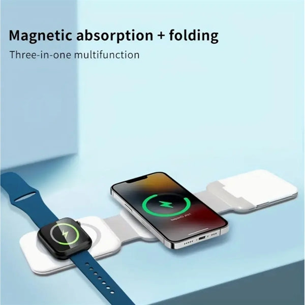 10 In 1 Foldable Magnetic Wireless Charge Data Cable Bag