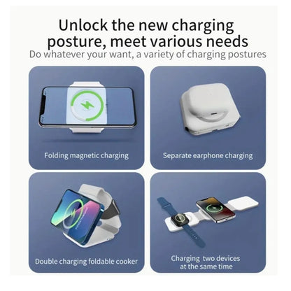 10 In 1 Foldable Magnetic Wireless Charge Data Cable Bag