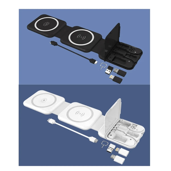 10 In 1 Foldable Magnetic Wireless Charge Data Cable Bag