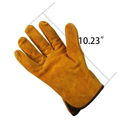 Soft lined welding gloves