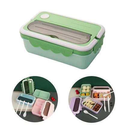 Wheat Straw Lunch Box With Fork and Spoon