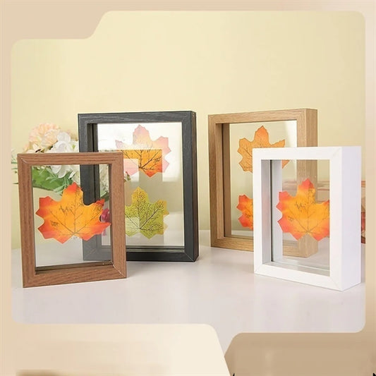 10 Inch Wood Double Sided Glasses Transparent Photo Frames