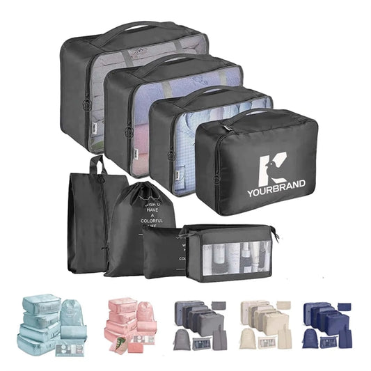 8pcs Waterproof Mesh Travel Luggage Packing Organizer