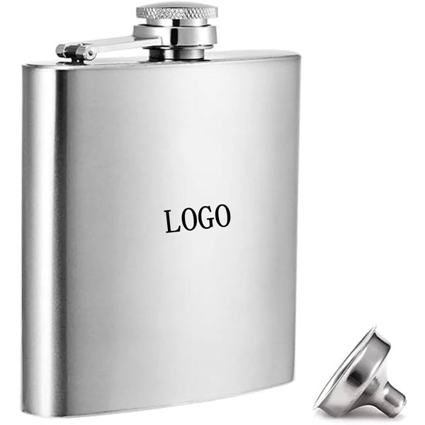 6 Oz Stainless Steel Leak Proof Hip Flask With Funnel