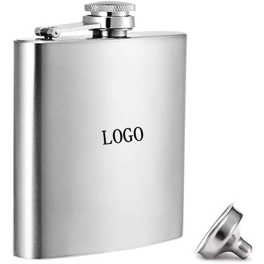 6 Oz Stainless Steel Leak Proof Hip Flask With Funnel