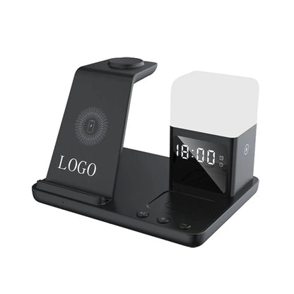 6 in 1 Charging Station With Alarm Clock And Night Light