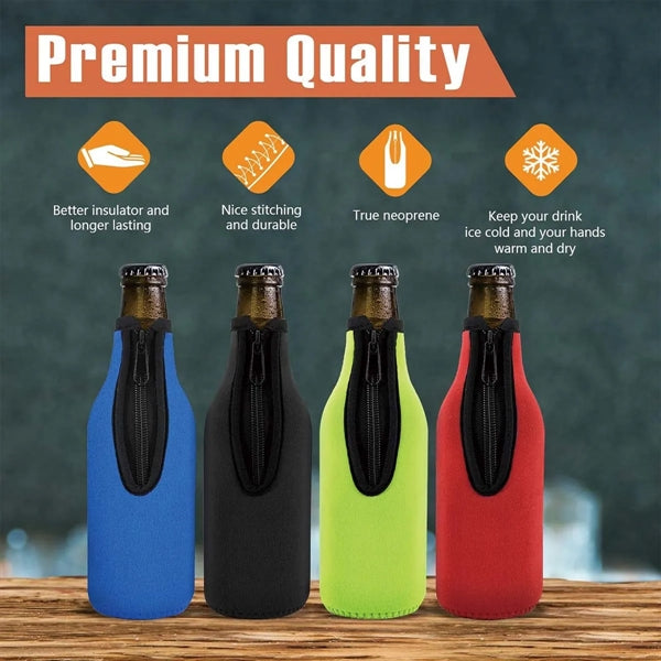 12oz Custom Multicolor Durable Beer Bottle Insulator Sleeve
