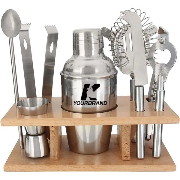 Custom Fashion 8-Piece Silver Cocktail Shaker Set