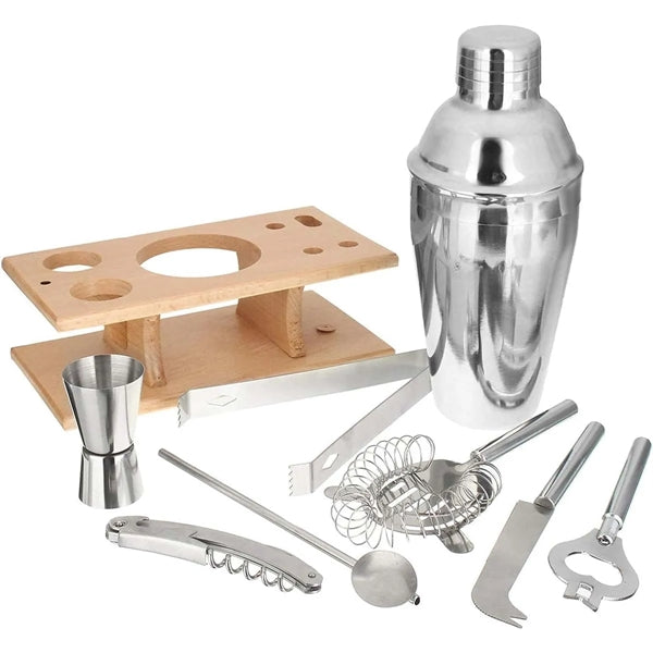 Custom Fashion 8-Piece Silver Cocktail Shaker Set