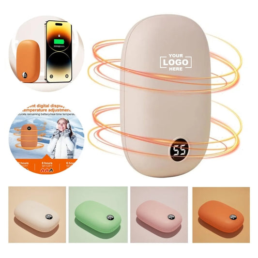 Rechargeable Digitl Display Hand Warmers With Power Bank
