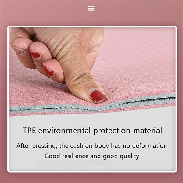 Two-color TPE Yoga Mat With Bag