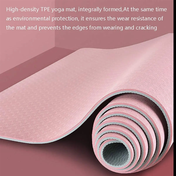Two-color TPE Yoga Mat With Bag