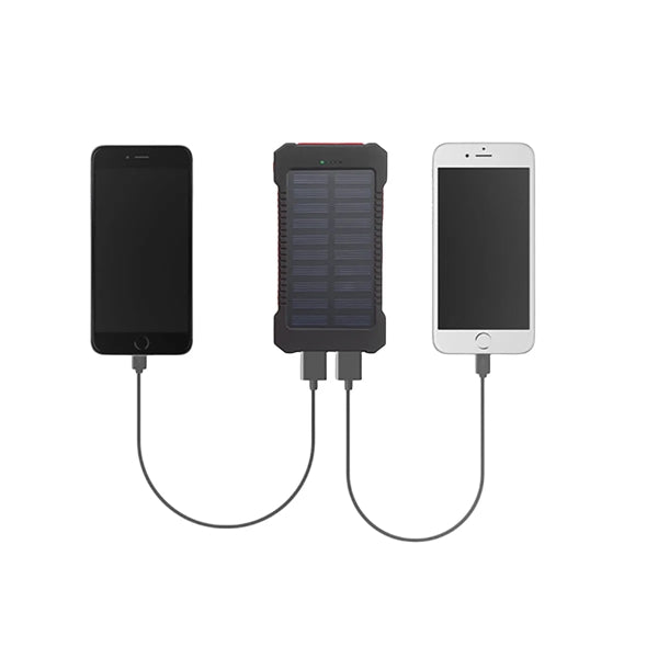 Portable 8000mAh Solar Charger with Flashlight & Compass