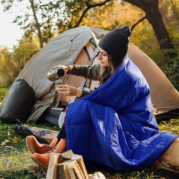 Branded Puffy Waterproof  Camping Wearable Packable Blanket