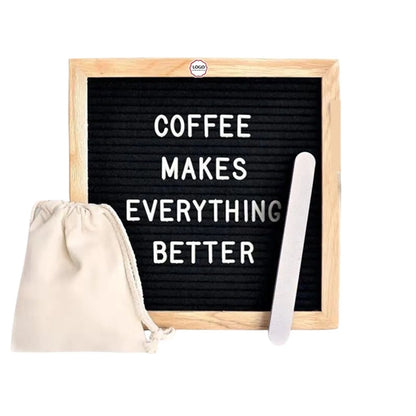 Wood Frame With Felt Letter Board