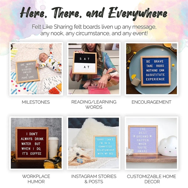 Wood Frame With Felt Letter Board
