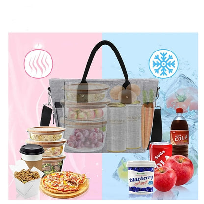 Portable Insulated Pinic Lunch Cooler Crossbody Tote Bag