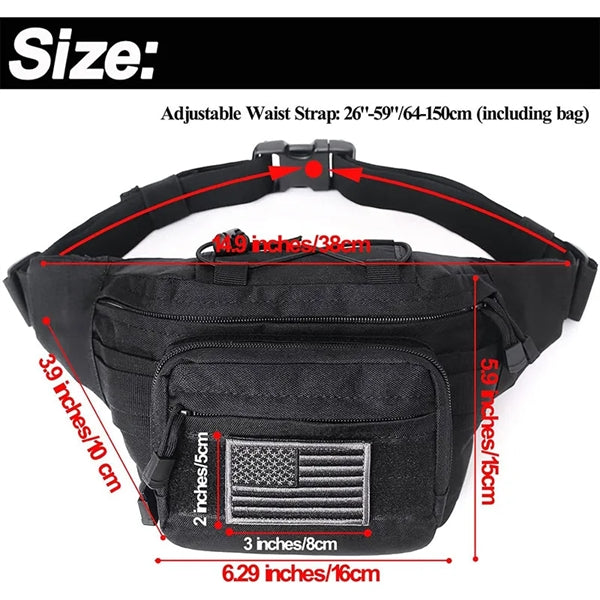 Tactical Fanny Pack Military Waist Bag Hip Belt Utility Fish