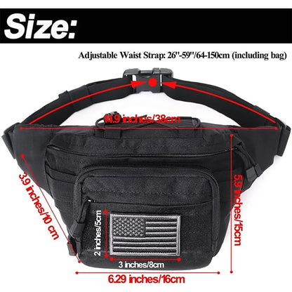 Tactical Fanny Pack Military Waist Bag Hip Belt Utility Fish