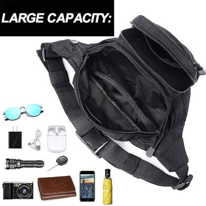 Tactical Fanny Pack Military Waist Bag Hip Belt Utility Fish