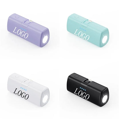 Power Bank Built in Lightn Connector Portable Charger