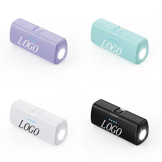 Power Bank Built in Lightn Connector Portable Charger