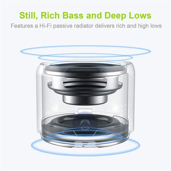 Travel Case Packed Portable Bluetooth Speaker Bass Radiator