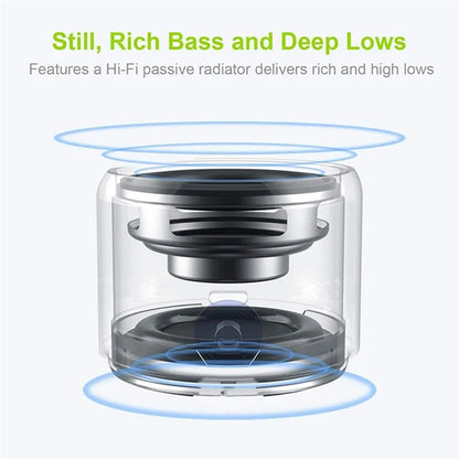 Travel Case Packed Portable Bluetooth Speaker Bass Radiator