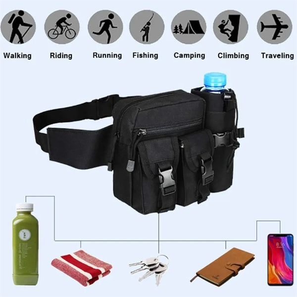 Waterproof Tactical Waist Shoulder Pack Bag Pouch Fanny