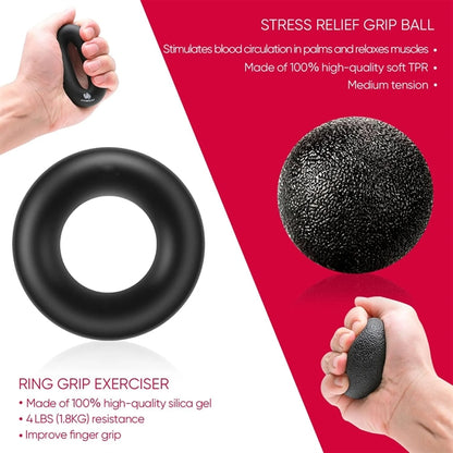 5 Pack Adjustable Resistance Grips Strengthener Kit